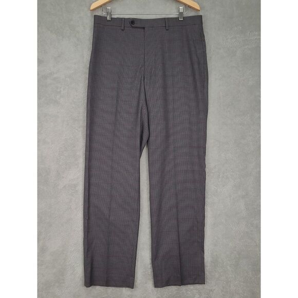 Ralph Lauren 34X32 Comfort Flex‎ Pant Flat Front Gay Dress Pants Plaid Stretch - Picture 1 of 14